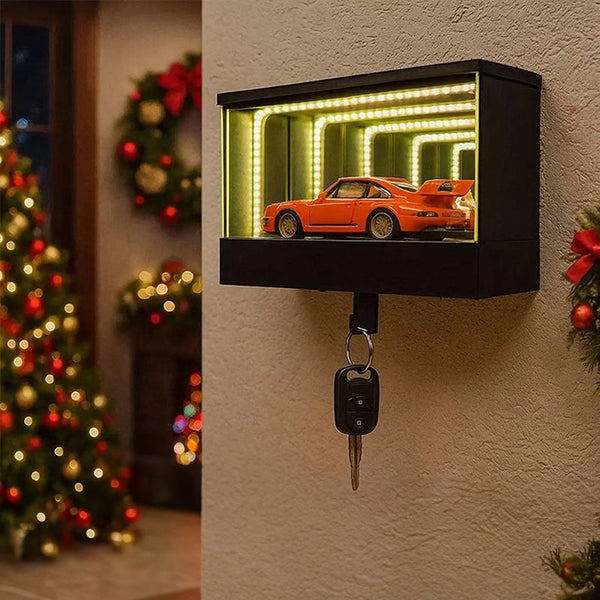 3D Printed Wall Mounted Car Key Holder With Garage Hook Fun Infinite Keychain Storage Rack Organizer Key Holders