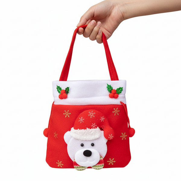 Christmas Apple Bag Cartoon Gift Shopping Drawstring Character Tote Decoration Gift Bags