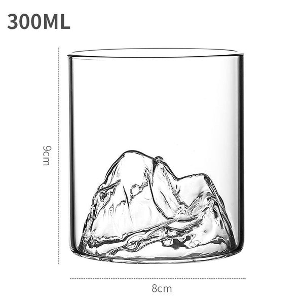 Mountain Viewing Cup China Chic Style Glass Transparent Household Tea Hot Water Resistant Creative Fuji Tibetan Glassware & Drinkware