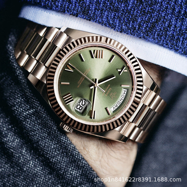 Fashion Style Brand Classic Sunday Calendar Watch Men's Quartz Waterproof Wristwatch Watches