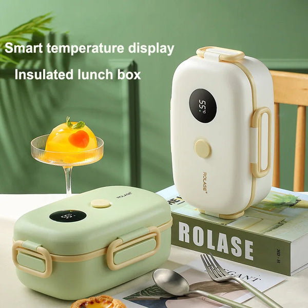 Smart Lcd Temperature Digital Display Insulated Lunch Box Portable Electric Suitable For Outdoor Travel Lunchboxes