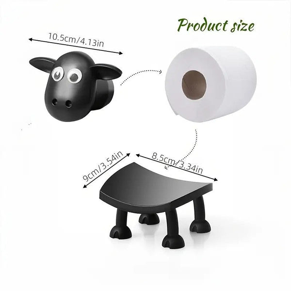 Cute Sheep Shaped Toilet Paper Holder Suitable For Fashionable Home Decoration Tissue Box Storage Bathroom Accessories Rack Toilet Paper Holders & Sto
