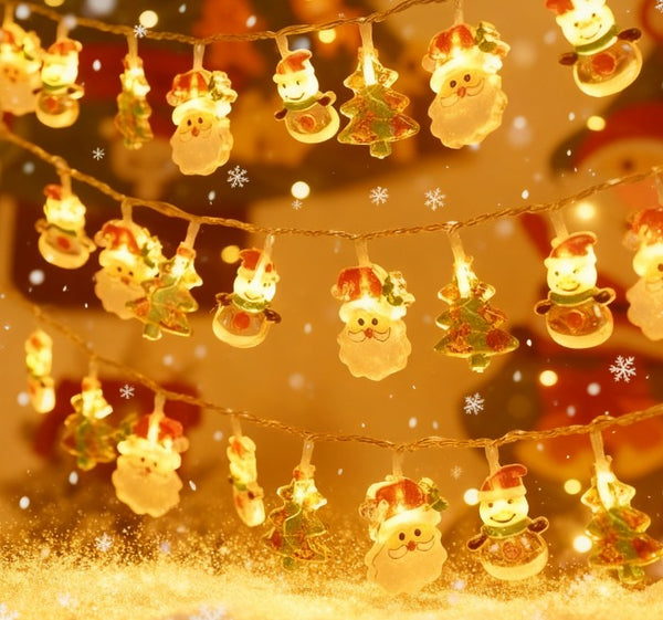 Painted Old Man Snowman Christmas Tree Lights Led String Outdoor Decoration Seasonal Decorations