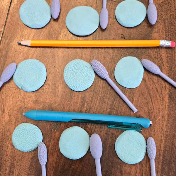 9 Piece Clay Art Texture Tool Sets. Includes Pattern Rollers For Modeling Embossing Plaids With Hand Held Modelling Clay