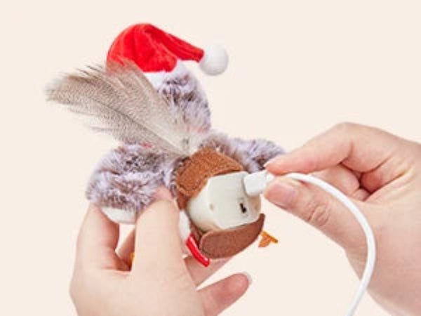 Rechargeable Flapping Bird Sparrow Touch Activated Kitten Interactive Exercise For All Breeds Kicker Cat Toys