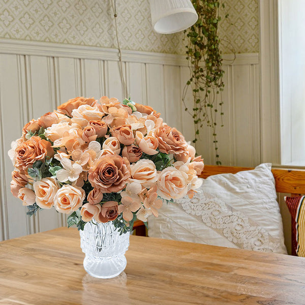 High Quality Silk Roses: For Home Bedroom Weddings (Wreaths Arch Decor) Outdoor Yards Diy Gifts. Artificial Plants