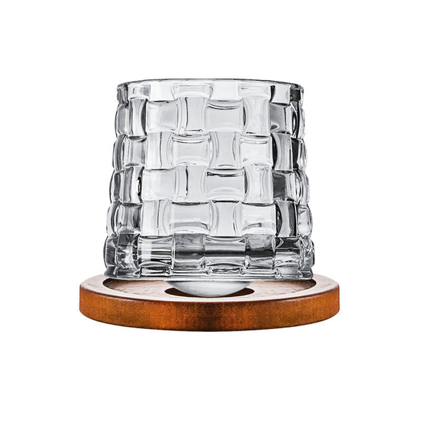 Hand Drawn Rotating Glass Cups Multiple Purpose Whiskey Glasses Glassware & Drinkware