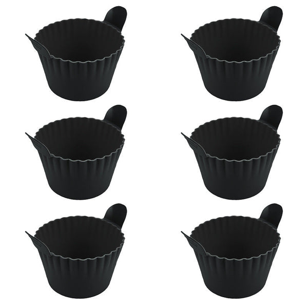 4 6 Reusable Silicone Air Fryer Liners & Baking Cups Non Stick Kitchen Tools For Eggs Cakes Meatballs. Air Fryer Accessories