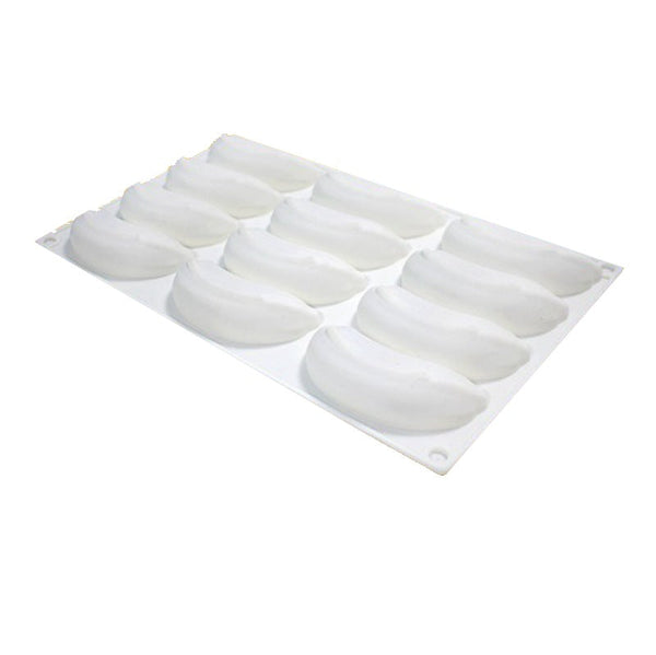 Silicone Mousse Cake Mold 12 Cavity Banana Shape For French Desserts And Chocolate Filling Muffin Pans & Baking Moulds