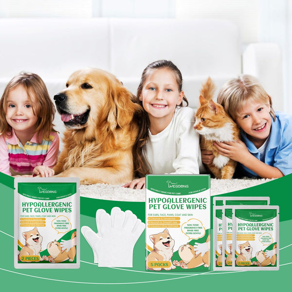 Pet Disposable Cleaning Gloves Dog Cat Hair And Skin Gentle Care Pet Grooming