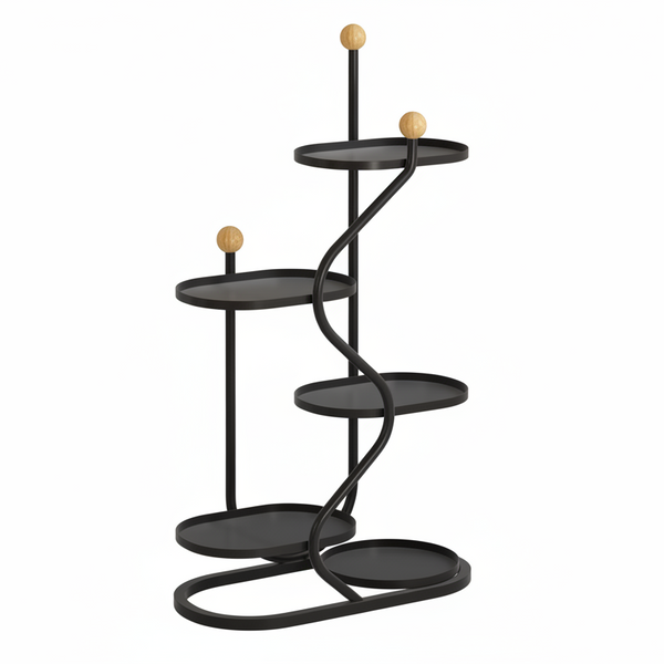 Mobile Flower Stand With Wheels Multi Layer Metal Plant Shelf For Living Room And Balcony Floor Standing Planter Rack Plant Stands