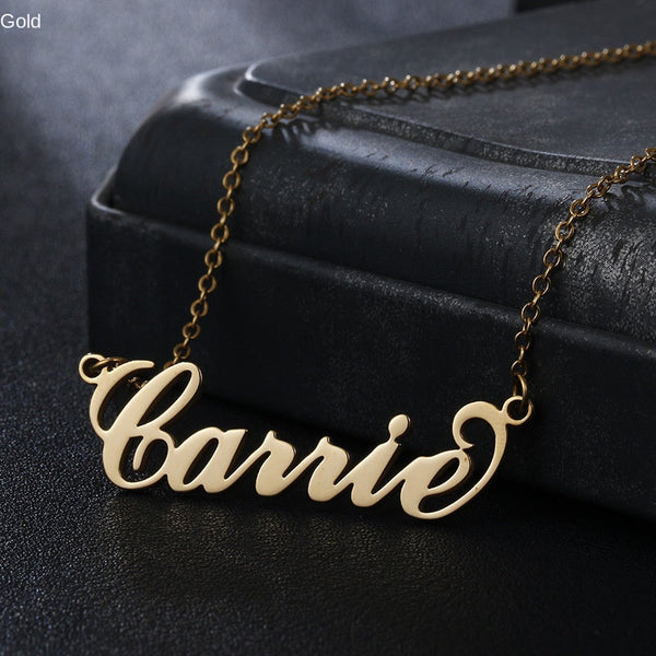 Customized Stainless Steel Name Letter Necklace Collarbone Chain Design Necklaces & Pendants