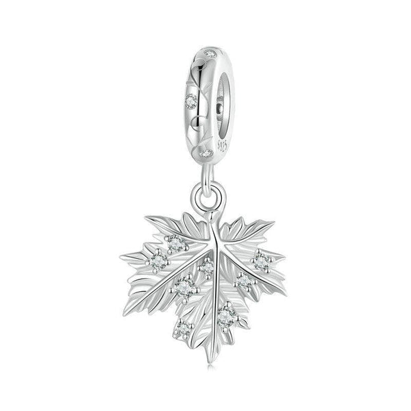 Veile Studios Silver Charm Original Maple Leaf Pendant S925 Bracelet Beads Decoration Bracelets
