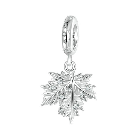 Veile Studios Silver Charm Original Maple Leaf Pendant S925 Bracelet Beads Decoration Bracelets