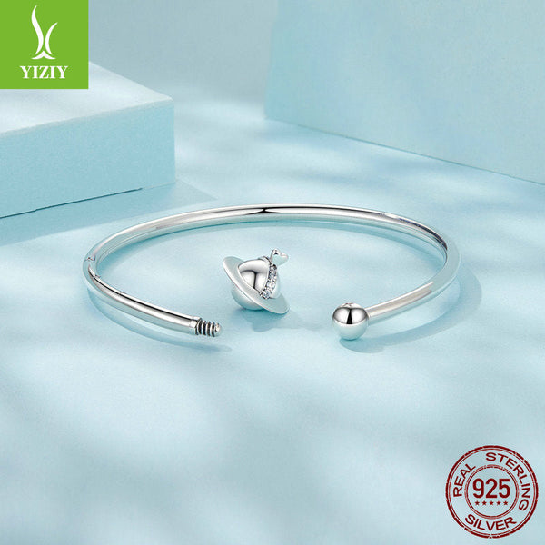 Veile Studios Silver Charm Original Planet Opening Basic Bracelet For Men And Women S925 Bead Bracelets