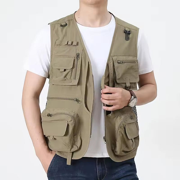 Menas Summer Tactical Vest: 14 Pocket Mesh Ideal For Hiking Fishing Photography & Work Vests