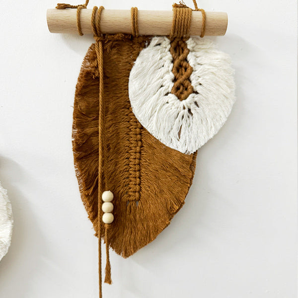 Bohemian Leaf Weaving Wall Hanging Handmade Decoration For Living Room Tapestry Bedroom Tapestries