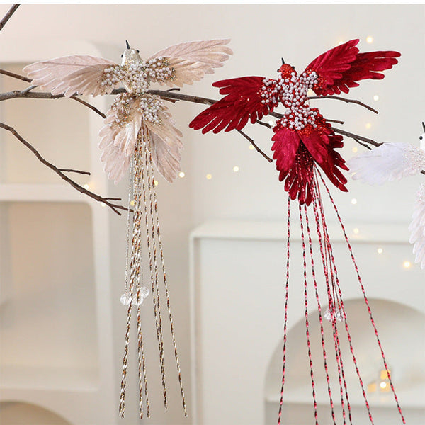 Faux Hummingbird Christmas Tree Decoration Holiday Decorative Bird Ornament For Scene Arrangement Seasonal Decorations