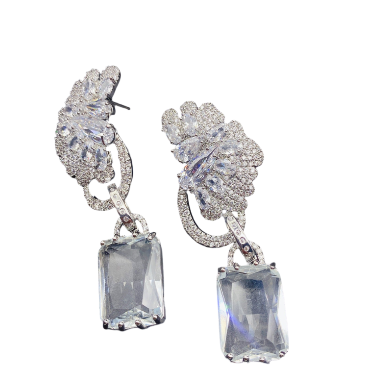 Veile Studios Zircon Precision Micro Inlaid Advanced Colour Matching Versatile Fashion Earrings