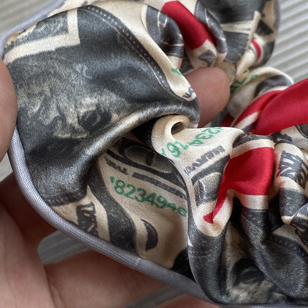 Piping Silk Hairband With Dollar Pattern Printing For Fashionable Headwear Headbands