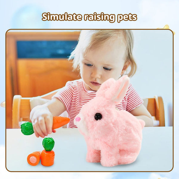 2025 Upgraded Interactive Bunny Toy. Hops Walks Talks Shakes Ears. Plush Gift For Kids (Grey). Plush Toys