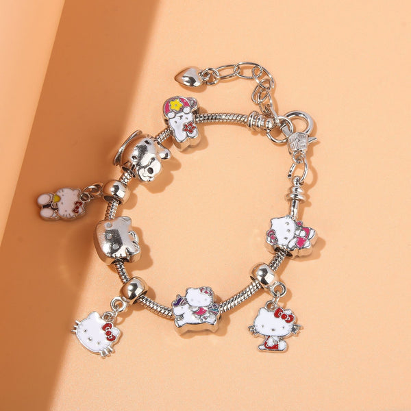 Cute Kitty Cat Bracelet Anime Girl Student Jk Best Friend Birthday Gift Cartoon Diy Bracelets