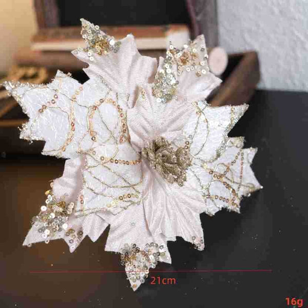 Christmas Decoration Embroidered Sequin Tree Hotel Atmosphere Diy Decorative Flower Seasonal Decorations