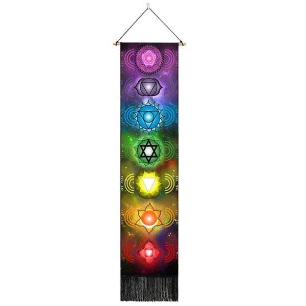 Seven Chakra Tapestry Hippie Mandala Chakras Wall Hanging Fabric Yoga Meditation For Spiritual Room Decor Tapestries