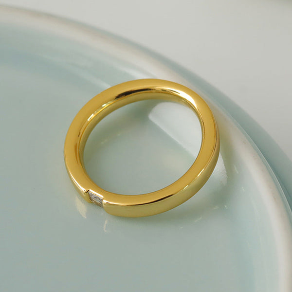 Veile Studios Smooth Ring For Female Index Finger Diamond Studded Cold Style Fashion Rings