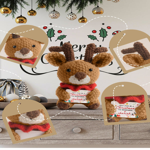 Active Santa Crochet Doll Card Small Seasonal Decorations