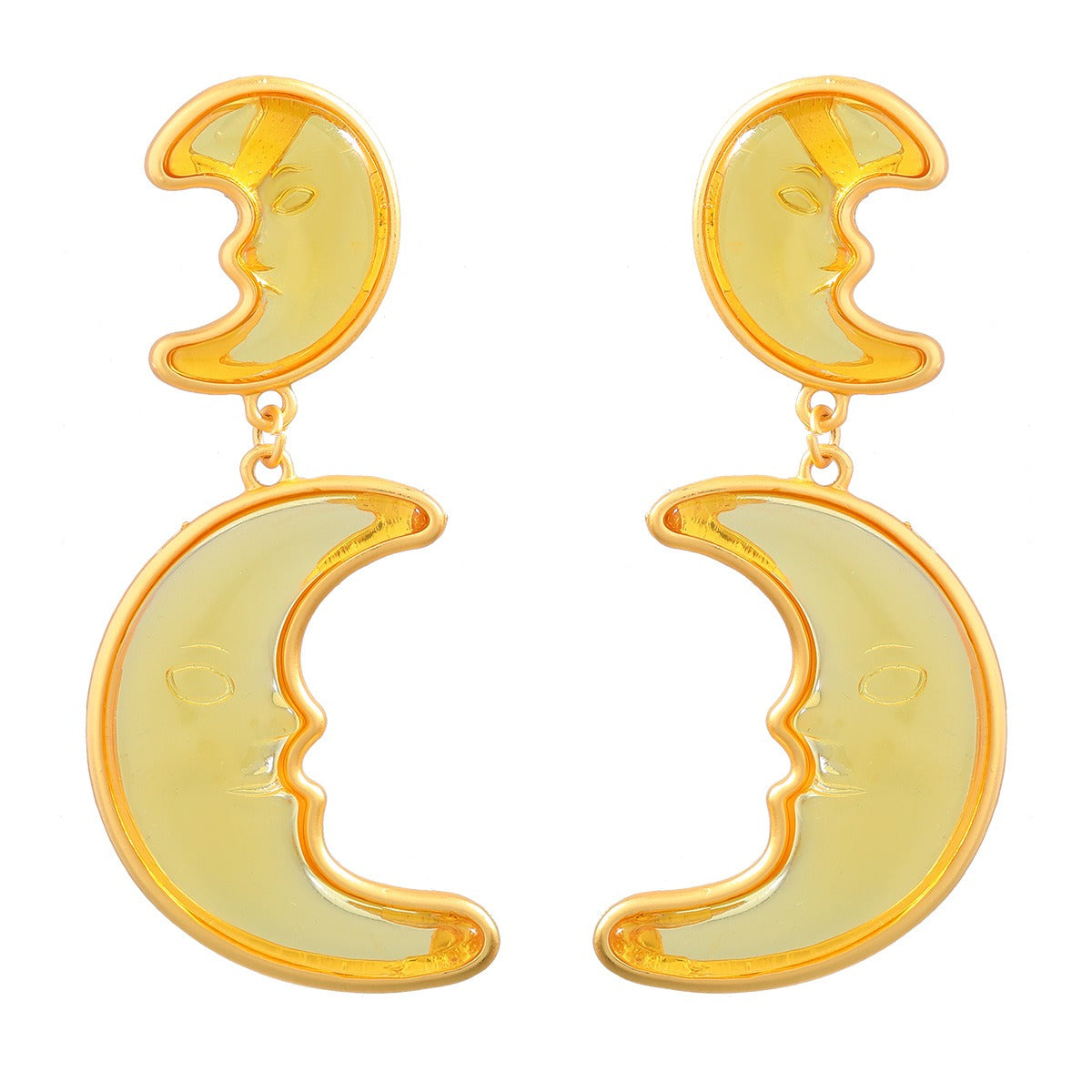 Veile Studios Alloy Resin Moon For Women Earrings