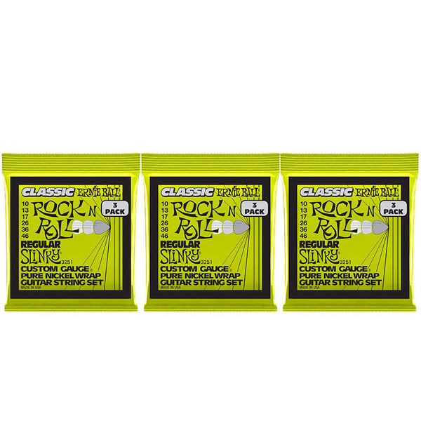 Eb Regular Slinky Classic Pure Nickel Electric Guitar Strings 10 46 Gauge (P03251) Guitar Accessories