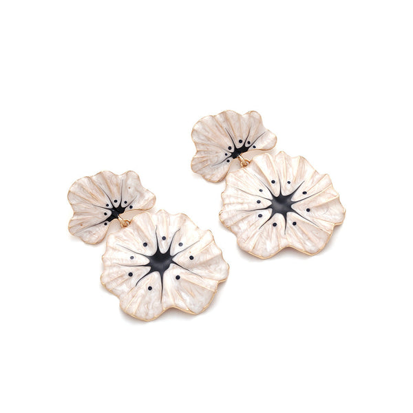 Veile Studios Elegant Flower With Sophisticated Personalised Design Earrings