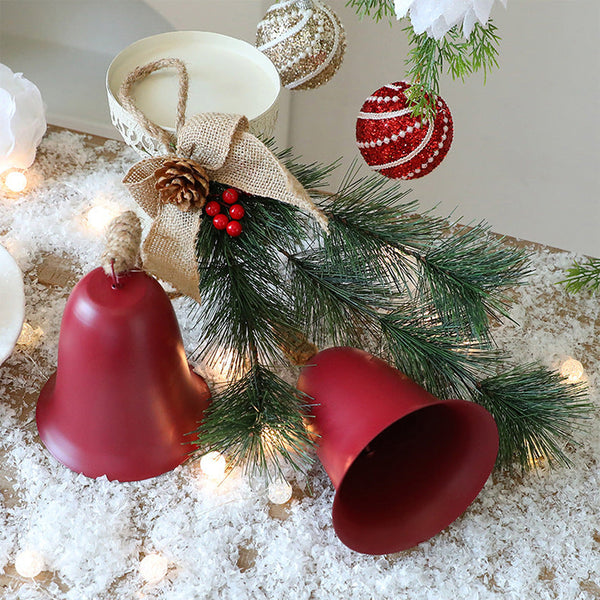 Christmas Bell Ornament Diy Indoor Door Window Wall Decoration Pine Needle Hanging Seasonal Decorations