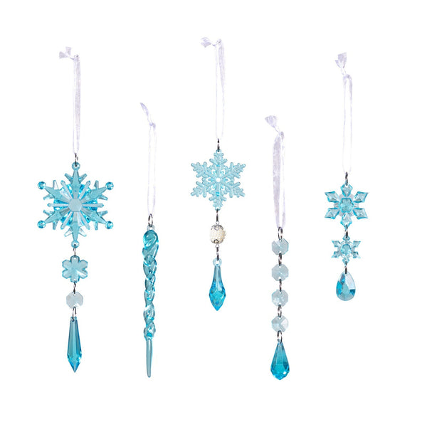 Hobe Cross Border New Christmas Decoration Items Transparent Snowflake Bayberry Ball Acrylic Ice Cone Seasonal Decorations