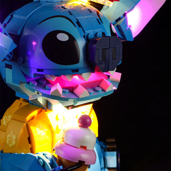 Compatible With Lego 43249 Stitch Led Lighting Disney Luminous Building Blocks Toys Building Toys Sets & Packs
