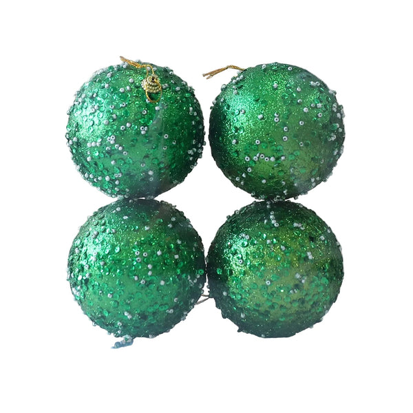 Christmas Tree Ornament 10Cm Pearl Sequin Foam Ball Decorative Hanging Window Decoration Seasonal Decorations