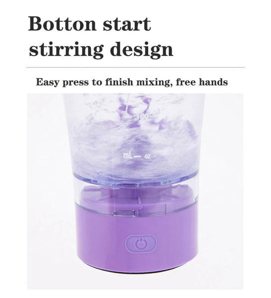450Ml Electric Stirring Cup Spiral Pattern Vortex Protein Powder Shake Automatic Colorful Running Lantern Other Kitchen Gadgets