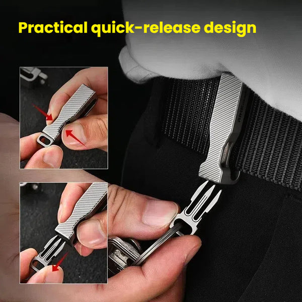 Titanium Waist Belt Buckle & Keychain. Portable Edc Outdoor Tool Belts