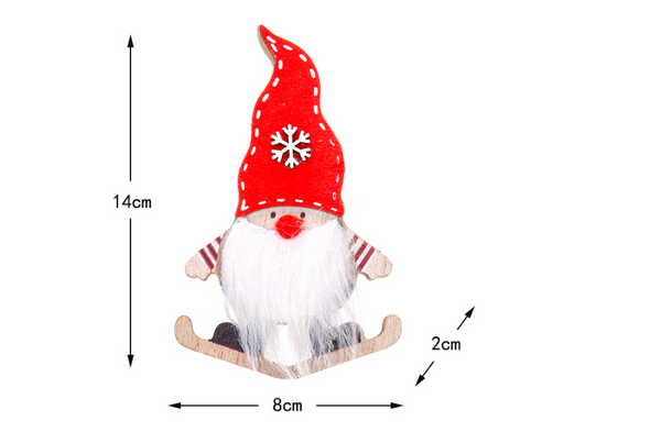 Christmas Decoration Cartoon Santa Sleigh Wooden Desk Ornament Gift Seasonal Decorations