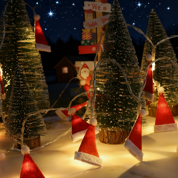 Non Woven Hat Christmas Light Led String String Lights
