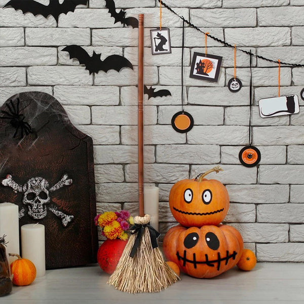Halloween Floating Witch Broom Haunted Dancing With Ghost Sound Spooky Festive Decor For Home Seasonal Decorations