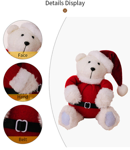 Christmas Teddy Bear Figurine Ornament Seasonal Decorations