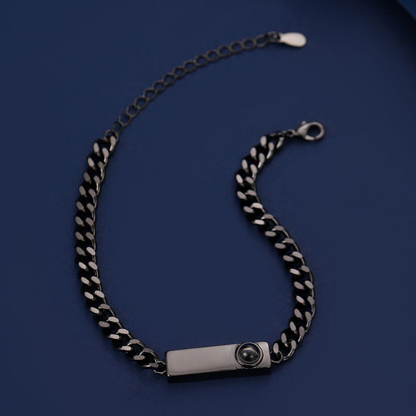 Couple Bracelet With 100 Different Voices I Love You Engraved High Definition Color Photo Projection Bracelets