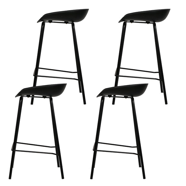 Metal Bar Stools With Pp Plastic Seat And Floor Protectors Kitchen Furniture Set Benches Bar Stools