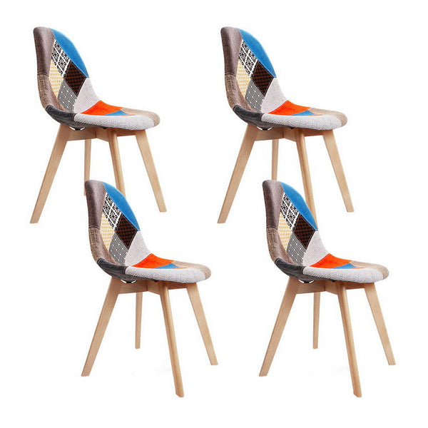 Artiss Set Of 4 Fabric Retro Replica Dsw Dining Chairs