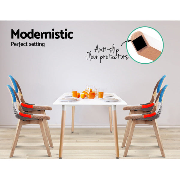 Artiss Set Of 4 Fabric Retro Replica Dsw Dining Chairs