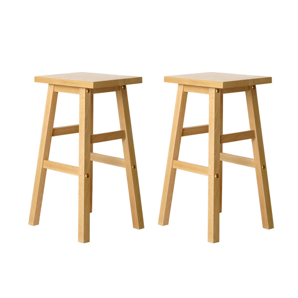 Artiss Bar Stools Kitchen Counter Chairs Natural Furniture Set Of Two Benches Bar Stools