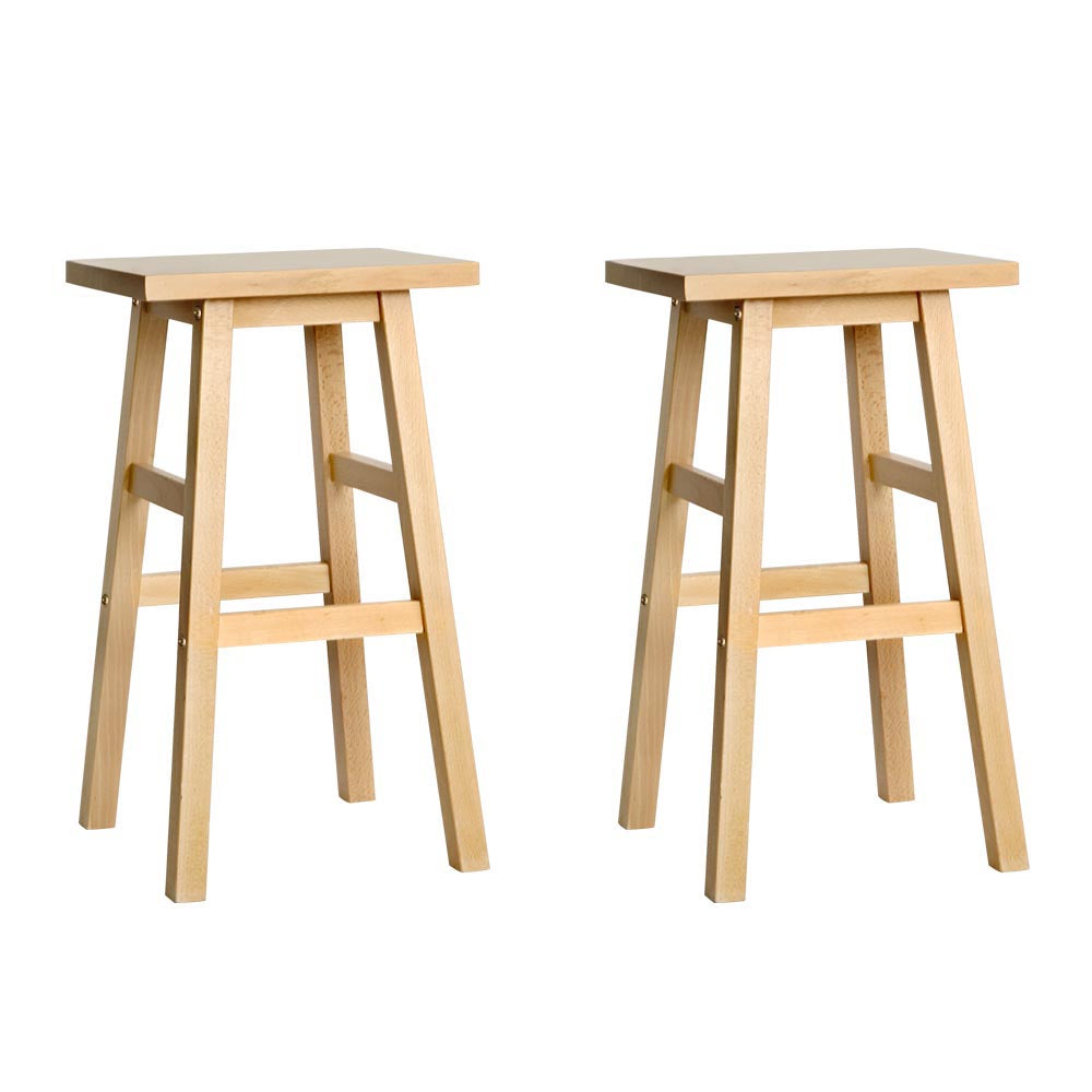 Artiss Bar Stools Kitchen Counter Chairs Natural Furniture Set Of Two Benches Bar Stools