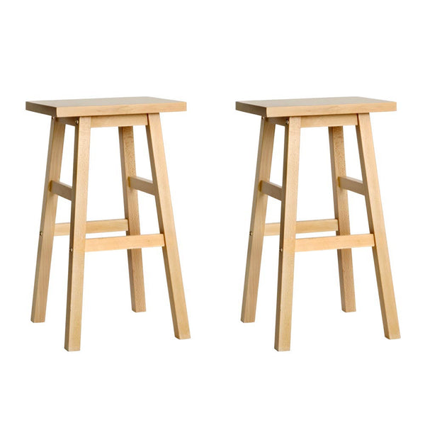 Artiss Bar Stools Kitchen Counter Chairs Natural Furniture Set Of Two Benches Bar Stools